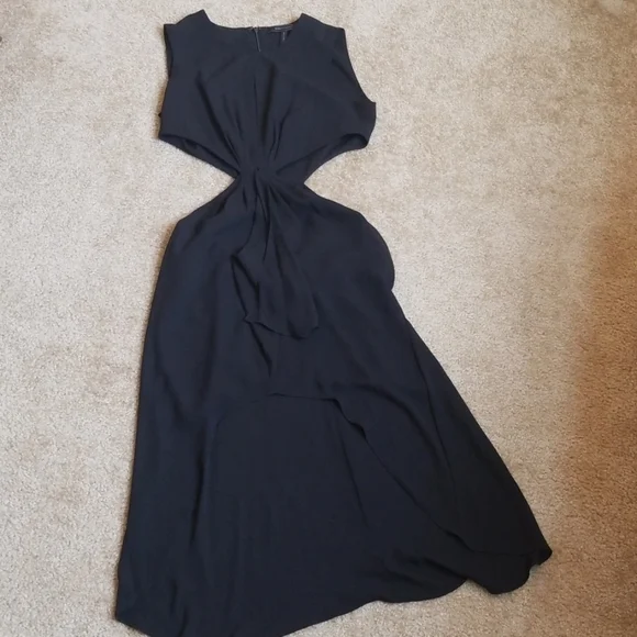 BCBG Dress Black High Low Size 6 - Picture 3 of 4